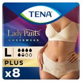 Підгузники-труси Урологічні Тена Леді Пантс Плюс (tena Lady Pants Plus) Розмір L Колір Кремовий 8 Шт