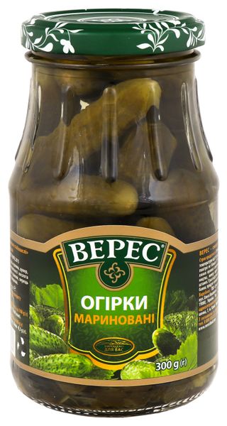 Огірки ВЕРЕС конс. мариновані / 300г / 12
