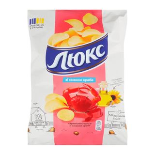 Чипси картопляні Люкс зі смаком краба 125 г