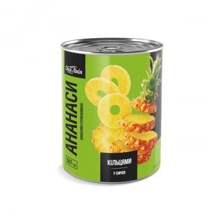 Консерви 0,565 кг Своя Лінія Ананас Кільця