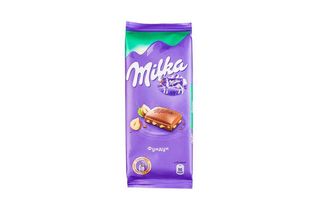 "მილკა"-შოკოლადის ფილა თხილით85გრ