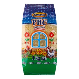 Крупа фас. ХАТИНКА Рис пропарений / 1кг / 10
