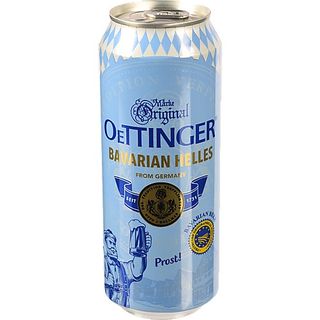 Пиво Oettinger 0.5л 4.7% свiтле баварське bavarian helles з.б