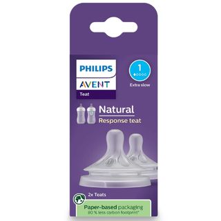 ავენტი - საწოვარა 'ნატურალ' ნელი ნაკადის /0თვ+/  #2 7016 SCY961/02 'Avent' - pacifier 'Natural Response'. slow flow. from 0 months. 2 pcs 5075