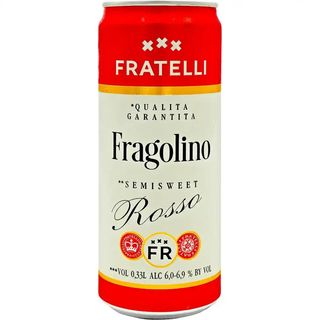 Напій винний Fratelli Fragolino Rosso ігристий червоний напівсолодкий 6-6.9% 0.33 л