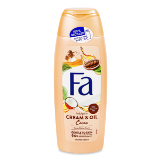 Гель для душу Fa Сream & Oil з олією кокоса та ароматом олії какао 250мл