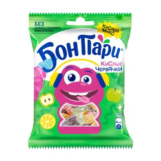 Мармелад Бон Пари Жевательный Кислые Червячки 75 Г