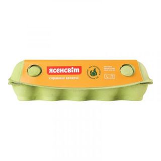 Яйця курячі Ясенсвіт (10 шт.) Добірні Справжні велетні С0