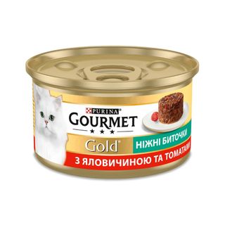 Корм для котів Гурме Голд Ніжні Биточки яловичина 85г