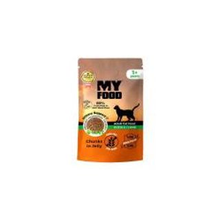 My Food კატა, ბატკნის ნაჭრები ჟელეში - ზრდასრული 85 გრ.