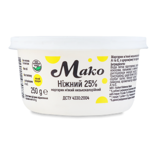 Маргарин Mako Ніжний м'який 25% 250г