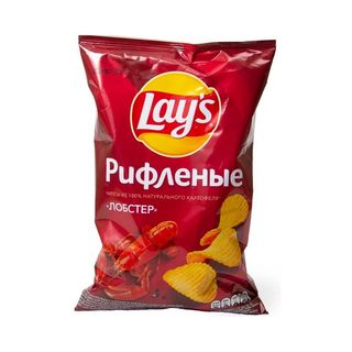 Lays Чипсы, Чипсы Lays 140Гр Лобстер Рифленые, шт, ШК: 4690388111465