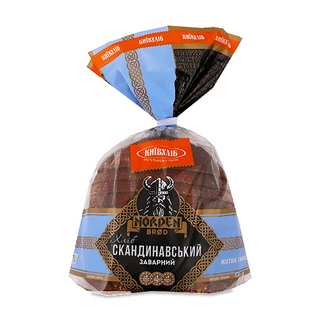 Хліб Київхліб Скандинавський заварний половинка в нарізці 400г