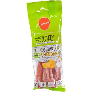 Ковбаски Глобiно 70гр салямки з сиром CHEDDAR CHICKEN в.г