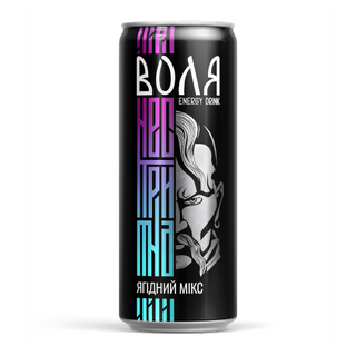 Енергетичний напій Воля Ягідний мікс0.33л з/б від Моршинська