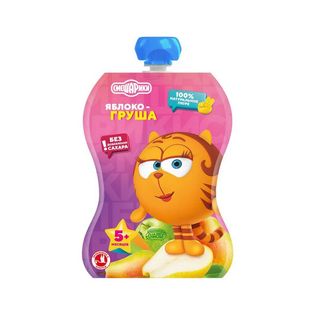 Детское пюре "Смешарики" Яблочно-грушевое (Гуалапак) 85 г шк: 4813163006040