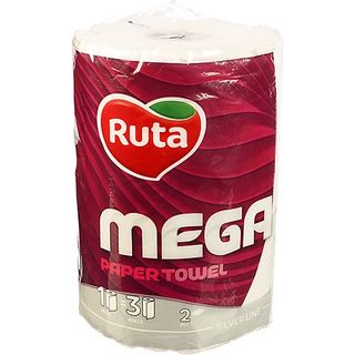 Рушники паперові Рута 1рул 2ш білі mega