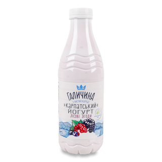 Йогурт «Галичина» «Карпатський» Лісова ягода 2,2% 800г