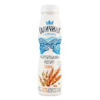 Йогурт «Галичина» з наповнювачем злаки 2,2% жиру 300г