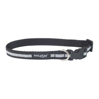 Нашийник Amiplay д/соб Shine регул/світловідбив/чорний XL 45-70см/25мм
