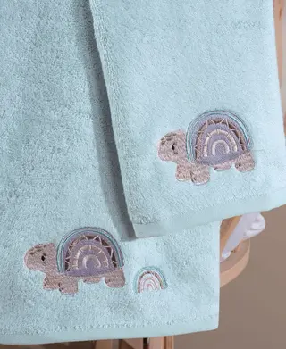 პირსახოცი - BABY BAMBOO TOWEL TINY TURTELS CAMEO 50X80