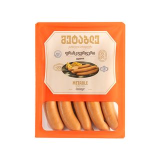 სოსისი ფრანკფ ყველით 265გრ მეტაბლე