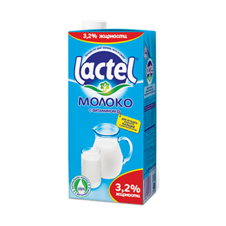 Молоко Lactel С Витам.D 3,2% 1 Л Тва