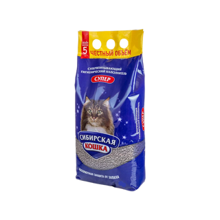 Наполн для кошачьего туалета Сибирская Кошка Супер комкующийся 5л