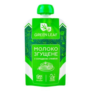 Молоко згущене GREEN LEAF з солодкою стевією ДП / 90г