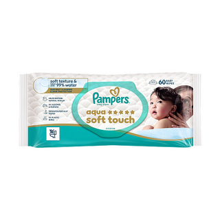 Дитячі вологі серветки Pampers Aqua Soft Touch 60 шт.