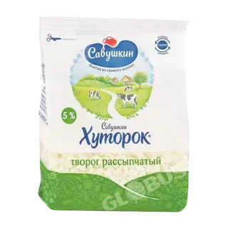 Творог Савушкин Хуторок рассыпчатый 5% 350г