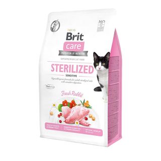 Brit Care Cat Sterilized Sensitive д/стериліз. котів з чутл.травл 400г