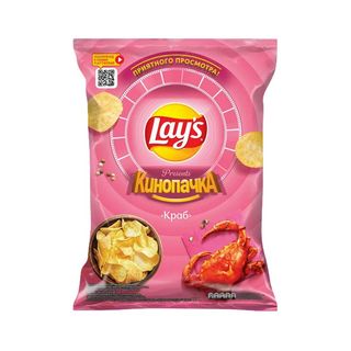 Lays Чипсы, Чипсы Lays 225Гр Краб, шт, ШК: 4690388106645