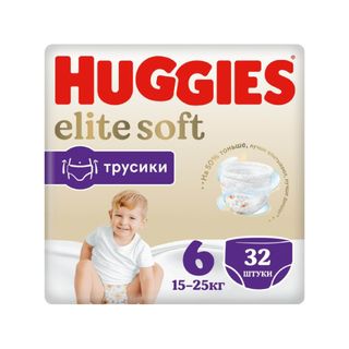 Huggies - ტრუსი ელიტ სოფტი #6 - 32 ც