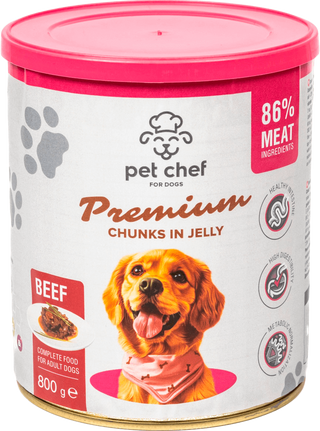 Корм для собак Pet Chef з яловичиною вологий 800 г