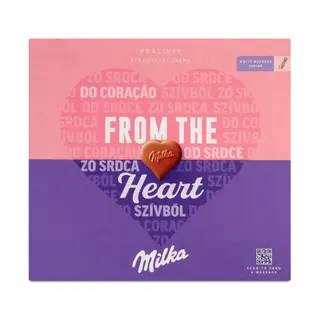 Цукерки Milka з кремово-полуничною начинкою 110г