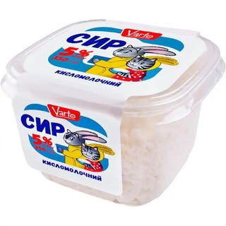 Сир кисломолочний Varto 5% 350 г