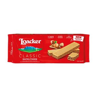 Вафли Loacker Napolitaner Ореховые Классические 175 Г