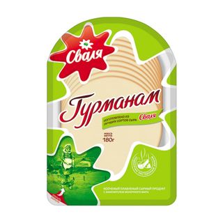 Сыр Сваля Плавленый Копченый Гурманам 180 Г