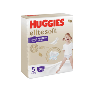 Huggies - ტრუსი ელიტ სოფტი #5 - 34 ც