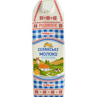 Молоко Селянське 1.5л 2.5% особливе родинне