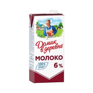 Молоко Домик В Деревне 6% 0,95л