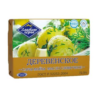 Масло златые горы деревенское 72,5% 180 г