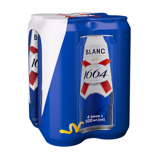 Пиво спеціальне Kronenbourg 1664 Blanc світле 4.8% 4 х 500мл