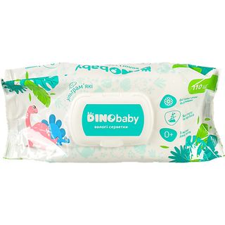 Серветки вологі Dino Baby 110ш дитячі