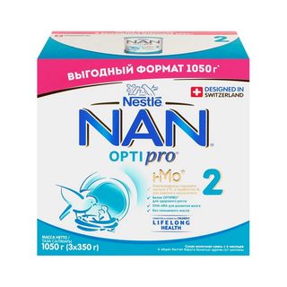 Смесь детская NAN 2 Optipro CухMолCмес 1050г шк: 4600680018072