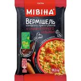 Вермішель швидкого приготування Мівіна зі смаком курячого бульйону з овочами та зеленню гостра 59, 2 г