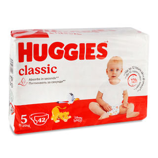 Підгузки Huggies Classic Jambo 5 (11-25 кг) 42шт/уп