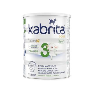 СМЕСЬ МОЛОЧНАЯ KABRITA NEW 3 12+ МЕС 800ГР шк: 8716677007335