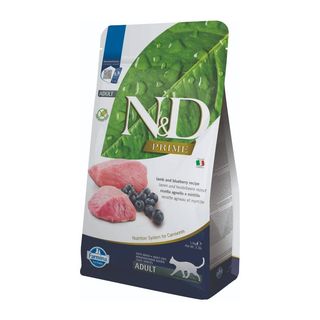 Корм сухий Farmina N and D Grain Free PRIME LAMB and BLUEBERRY ADULT для котів 1,5 кг
